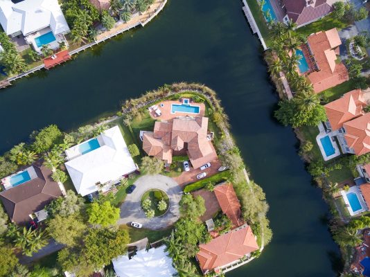 move to south florida | aerial of south florida neighborhood