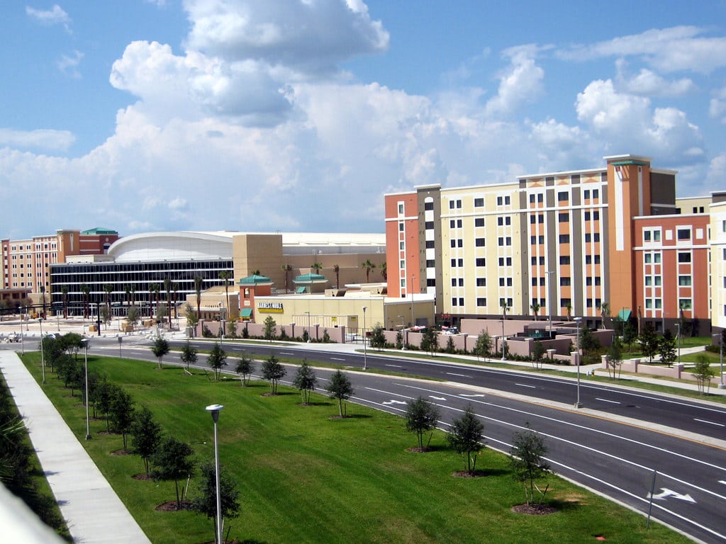 UCF's Addition Financial Arena and student housing building