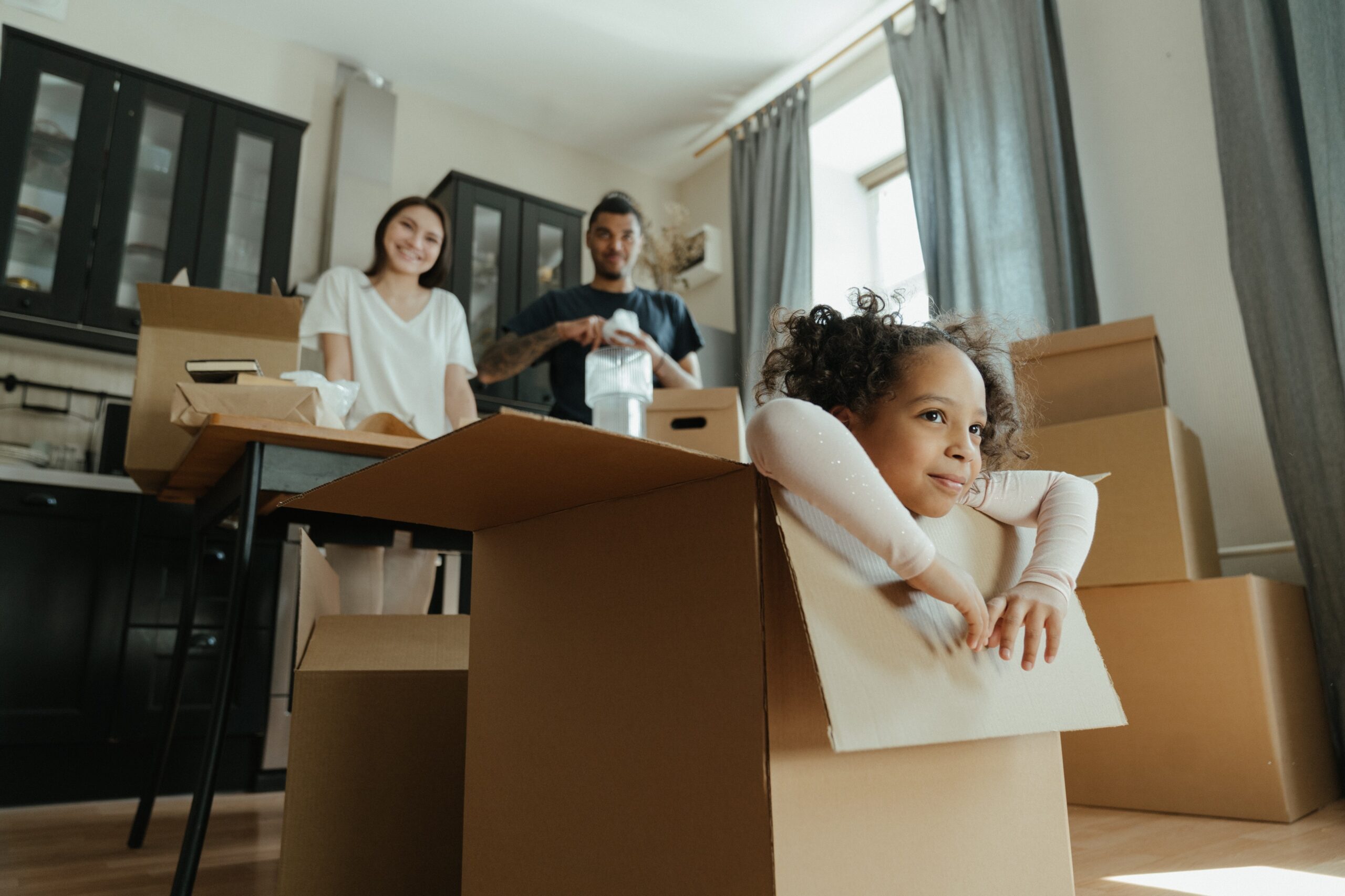 family preparing for long distance moving